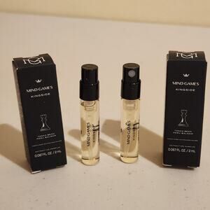 Mind Games KingSide Extrait de Parfum Fragrance .067oz Sample Travel Bottles x2